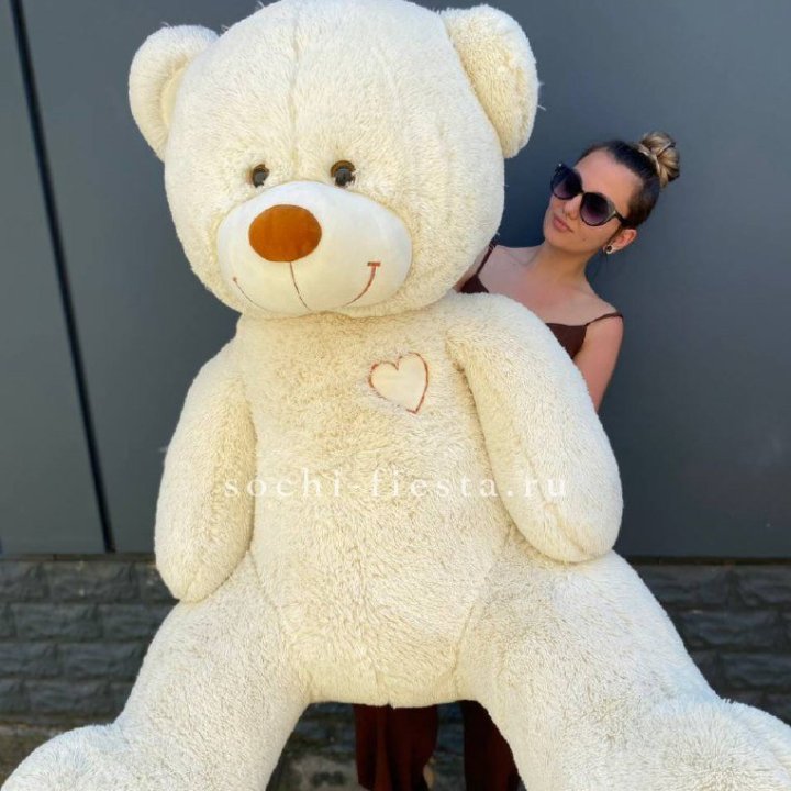 Белый плюшевый мишка большой в Смоленске
