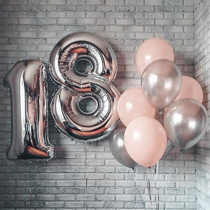 Фольгированный шар Серебряная Цифра в Смоленске