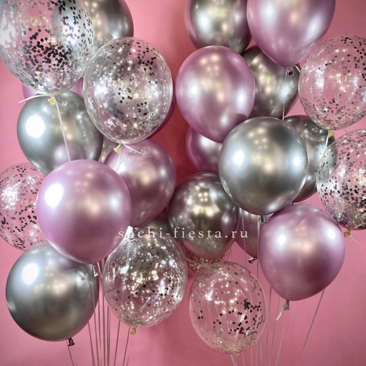 Фонтан шаров "Сильвер пинк" в Смоленске