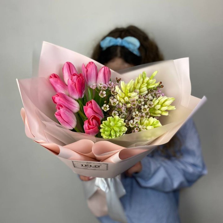  Дуо тюльпаны и гиацинты в Смоленске