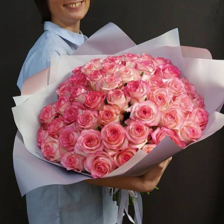 101 роза Джумилия в оформлении  в Смоленске