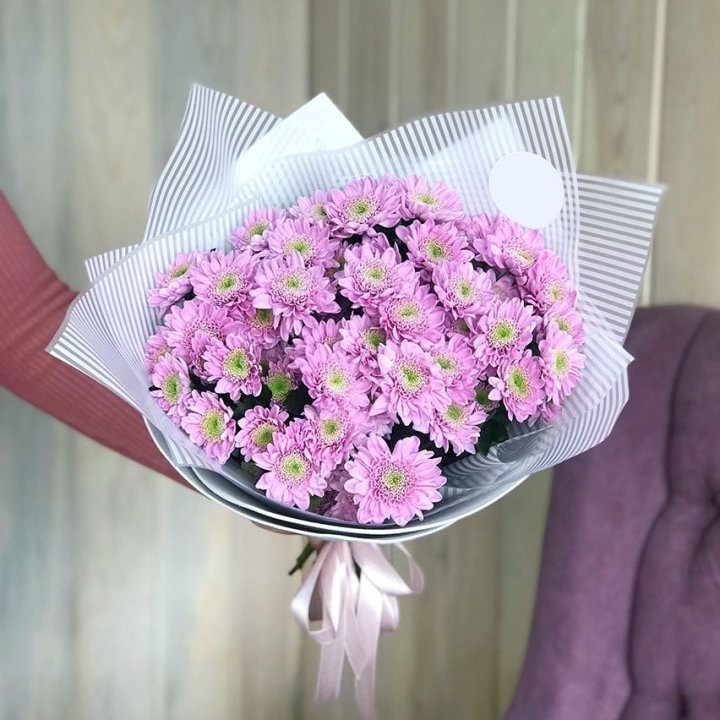 Букет розовых хризантем в Смоленске