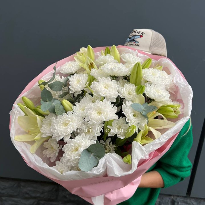  Букет  хризантемы и лилии в Смоленске