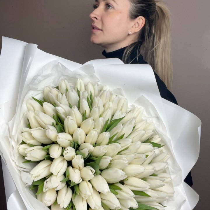 101 белый тюльпан №2 в Смоленске