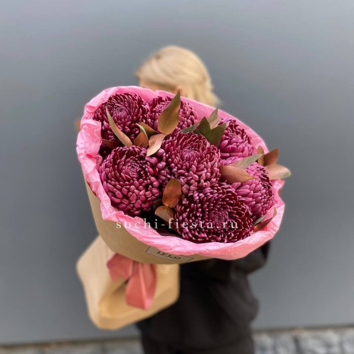 7 Хризантем Бигуди в золоте в Смоленске