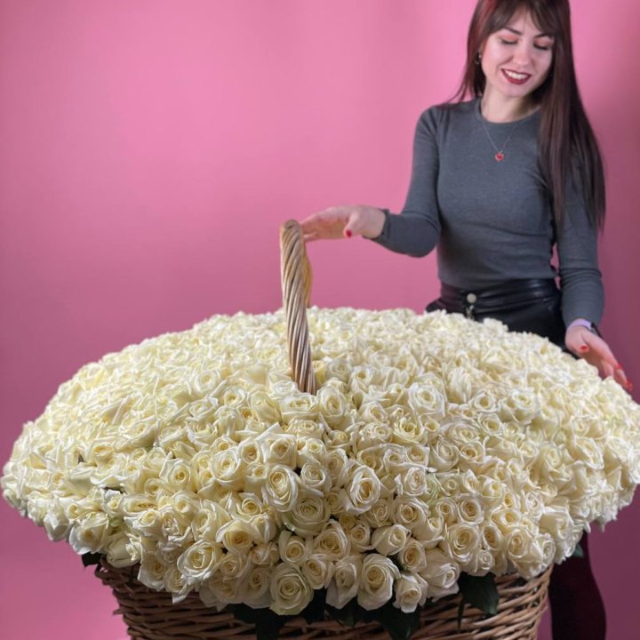 1001 белая роза в Смоленске