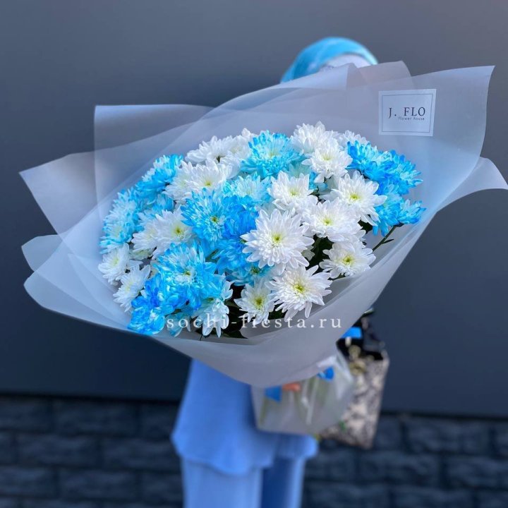 Букет хризантем "Голубая снежинка" в Смоленске