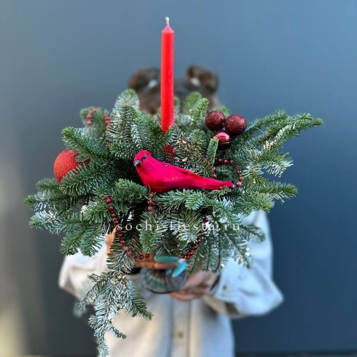 Новогодняя композиция в бокале в Смоленске