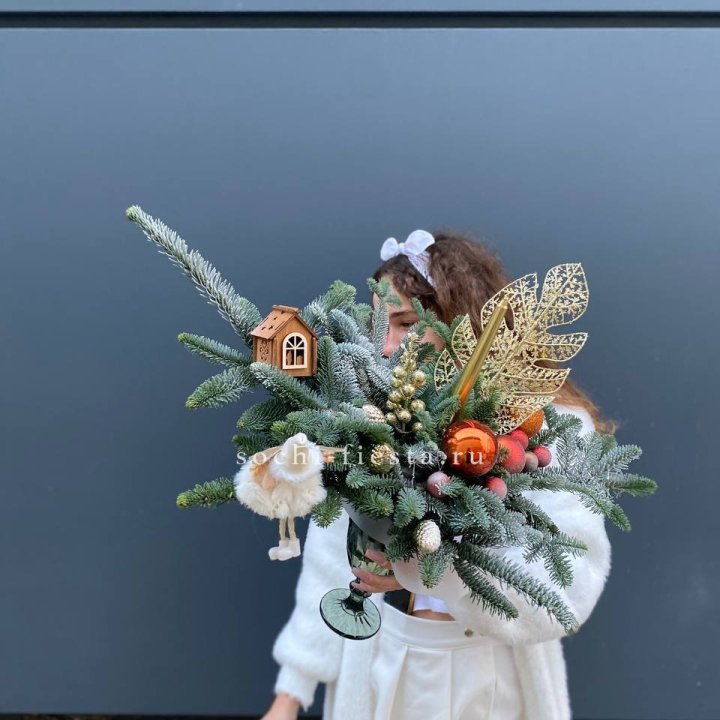 Композиция в бокале огненная  в Смоленске