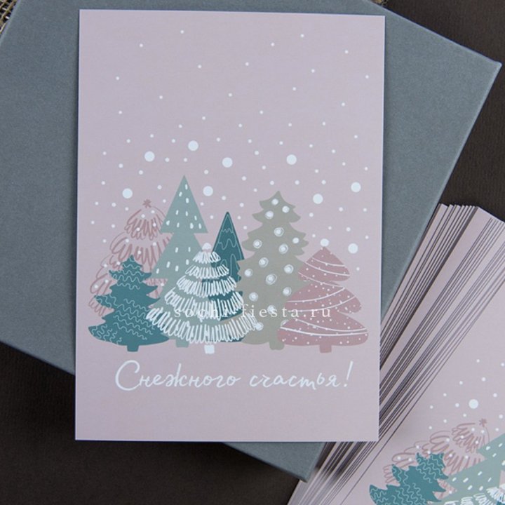 Открытка к букету "Снежного счастья" в Смоленске