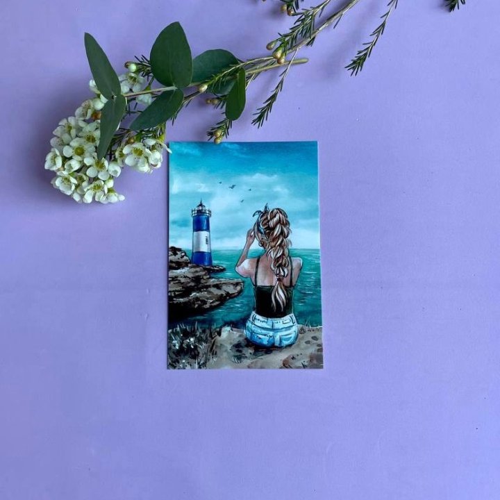 Открытка к букету "Океан" в Смоленске