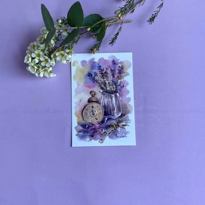 Открытка к букету "Часы" в Смоленске