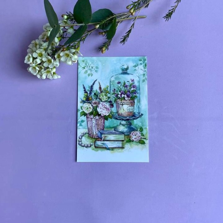 Открытка к букету "Книги" в Смоленске