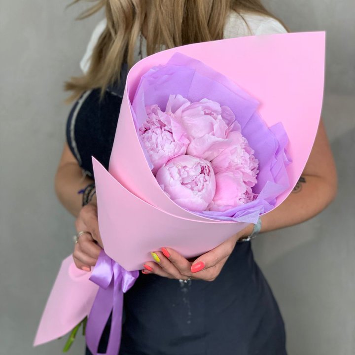 Букет пионов "Файв" в Смоленске