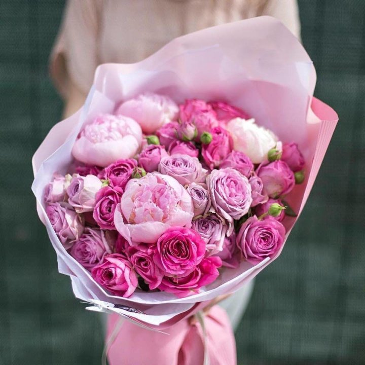 Букет с пионами "Леси" в Смоленске