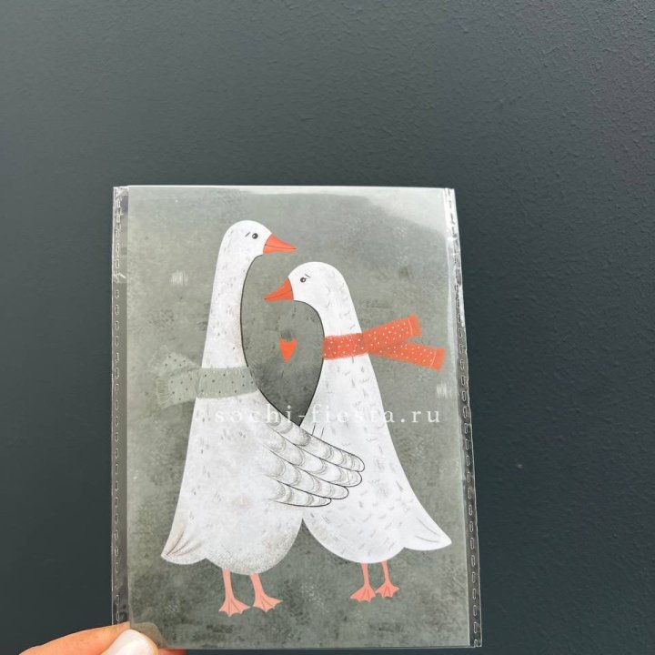 Открытка к букету "Гуси” в Смоленске