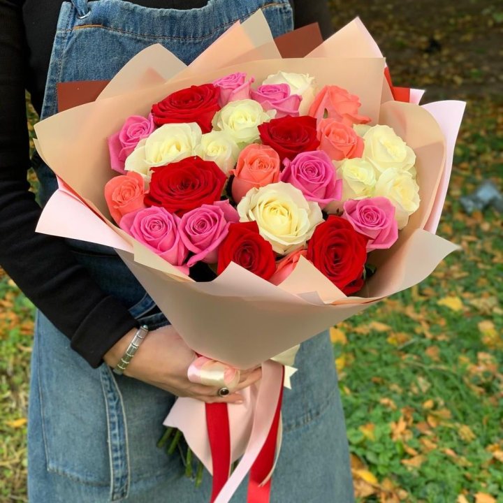 25 роз "Карусель" в Смоленске