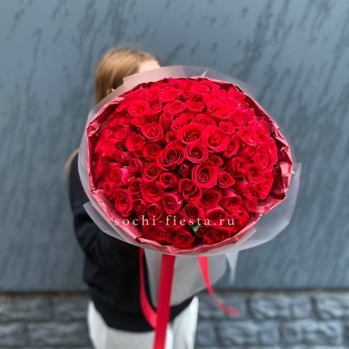 101  красная кенийская роза  в Смоленске
