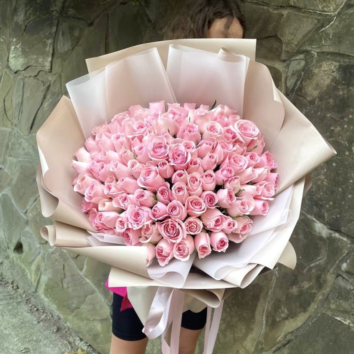 101 нежно-розовая роза Каролина  в Смоленске