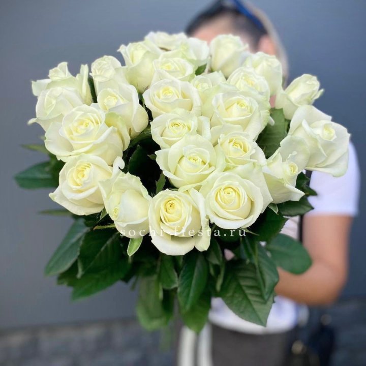 Голландские розы белые 25 в Смоленске