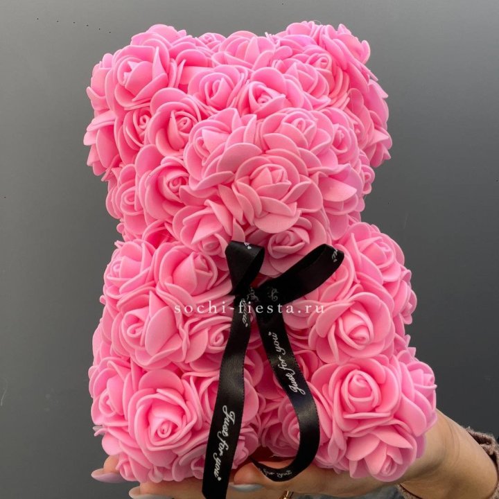 Игрушка медведь из розовых роз в Смоленске