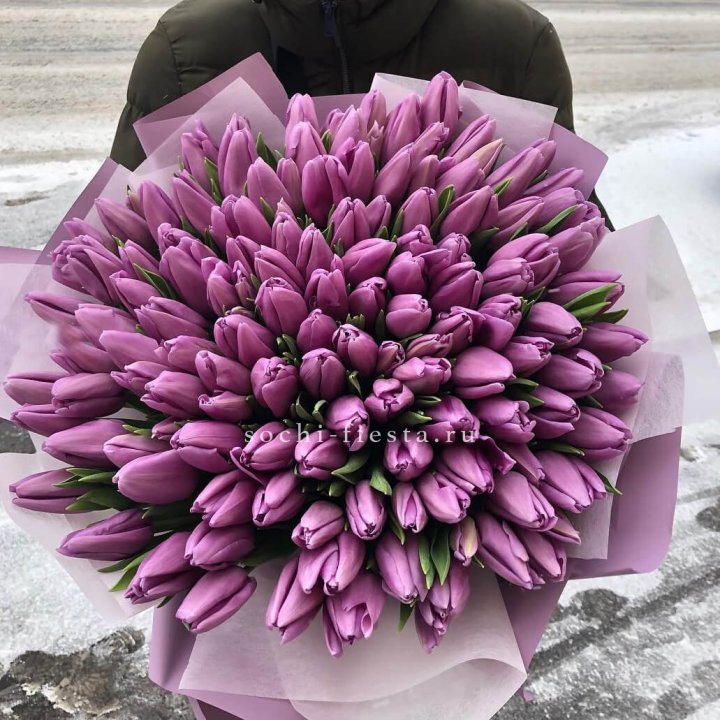 101 сиреневый тюльпан в Смоленске