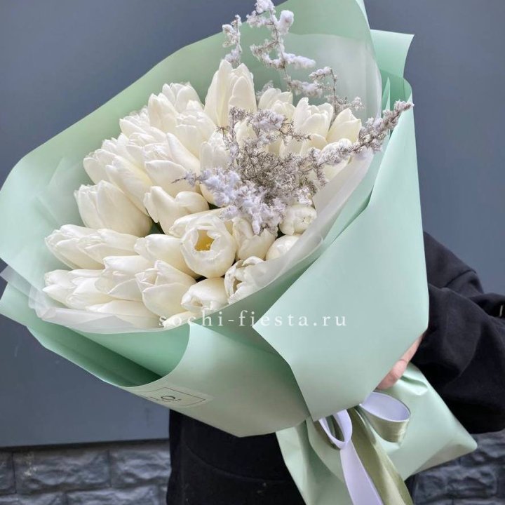 Букет белых тюльпанов "Бьянко" в Смоленске