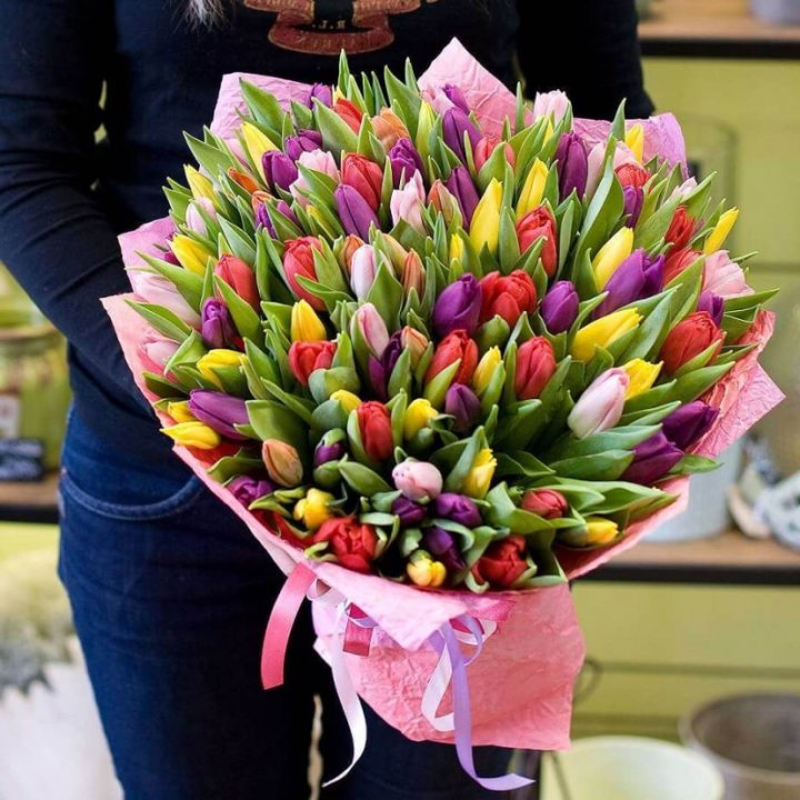 101 тюльпан "Джуси" в Смоленске