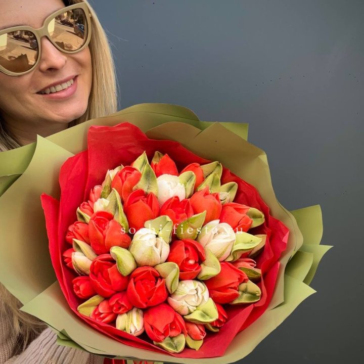 Зефирный букет из тюльпанов в Смоленске